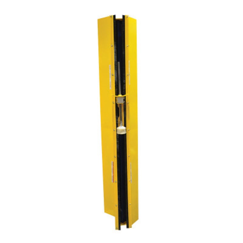 Steel Stretch Wrap Power Mast Chain Guard, Yellow