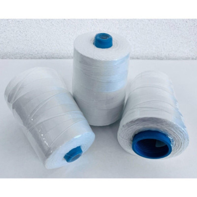 Thread for Sewers, 12/4 White Polyester, 8oz Cones (3/Case)