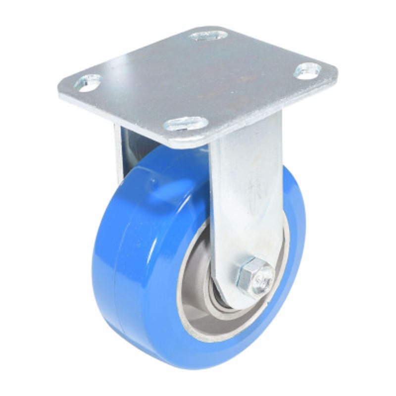 Ball BearingRigid Caster, 5 x 2in Width 617 lb., Blue/Gray