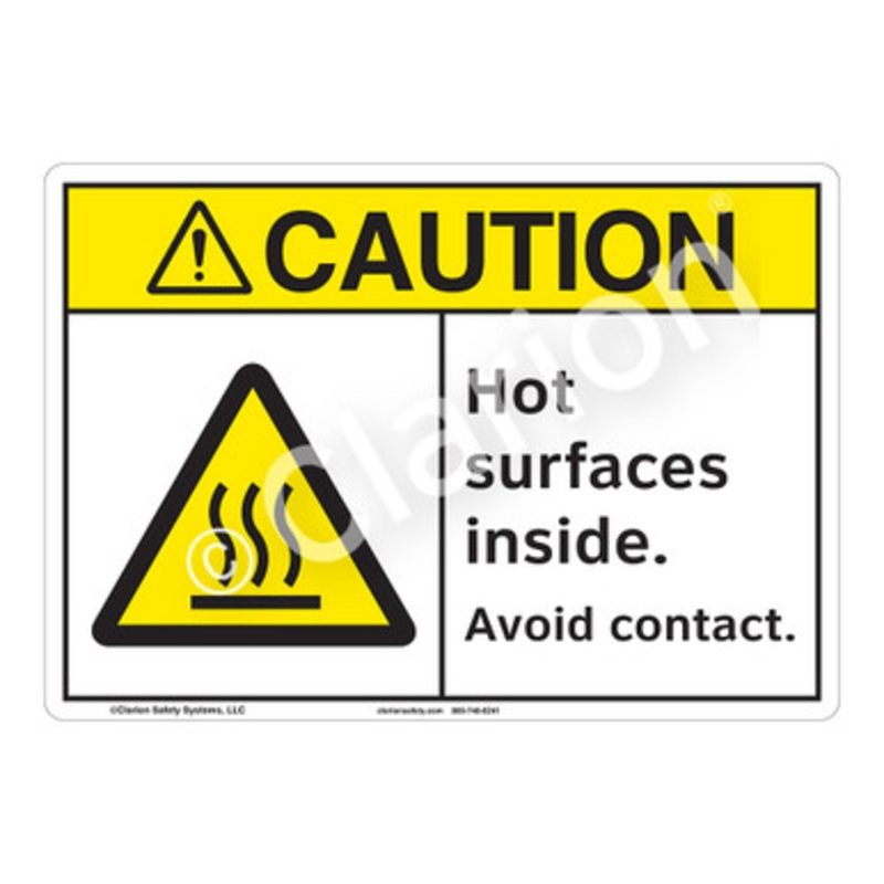 Caution Hot Surfaces Sign (F1177-)