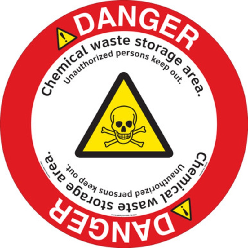 Danger/Chemical Waste Storage Floor Marker (FM109-)