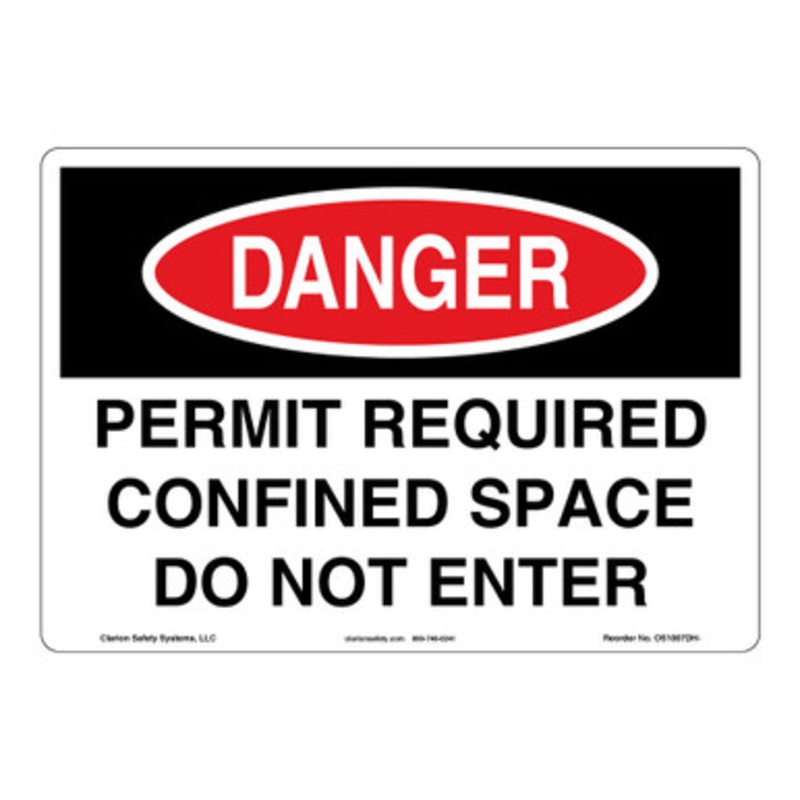 Danger/Permit Required Sign (OS1007DH-)
