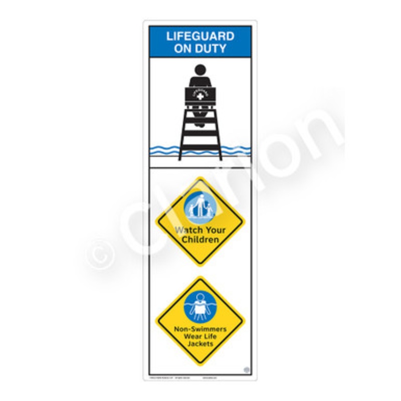 Lifeguard on Duty Watch Your Children Sign (WSS2312-e)