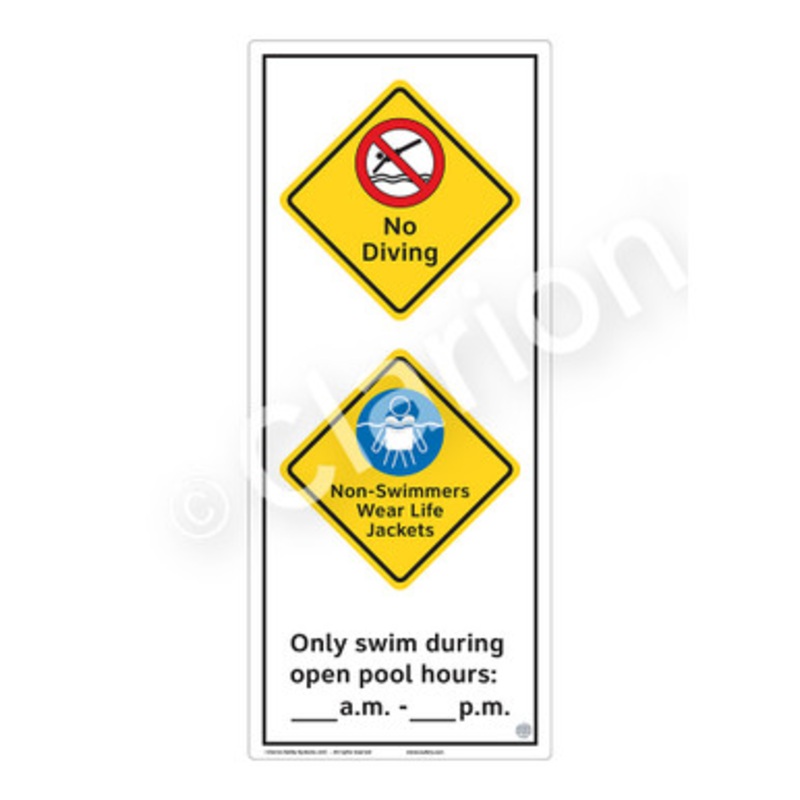 No Diving Sign (WSS2265-e)