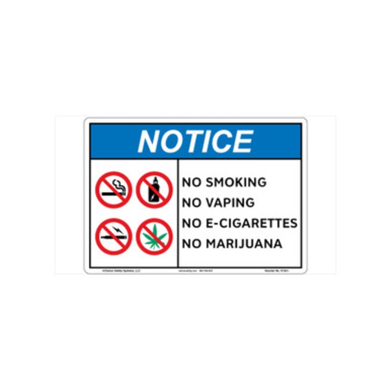 Notice No Vaping Sign (F1351-)