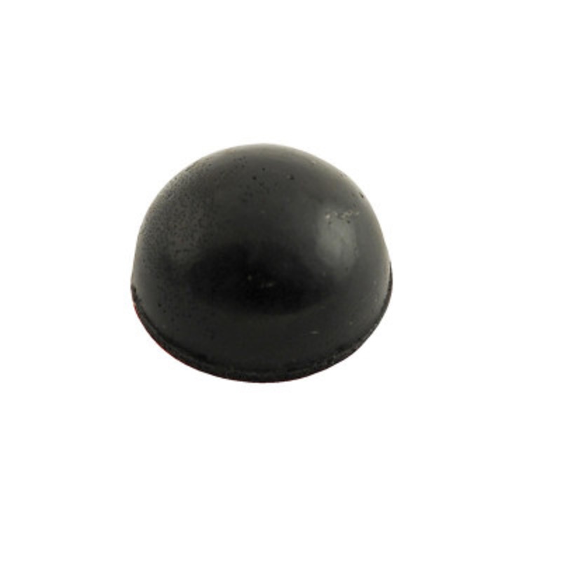 Rubber Rounded Dome Bumpers 3/4 x 3/4 x 3/8in 50 Quantity, Blk