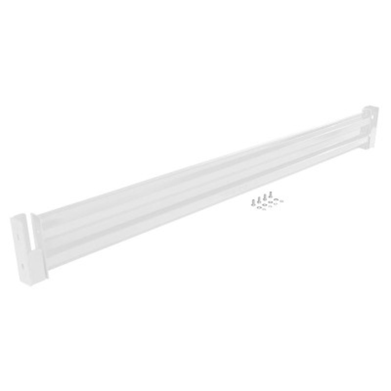 Steel 2 Ribbed Dropin Style Guard Rail, 114in Length, White