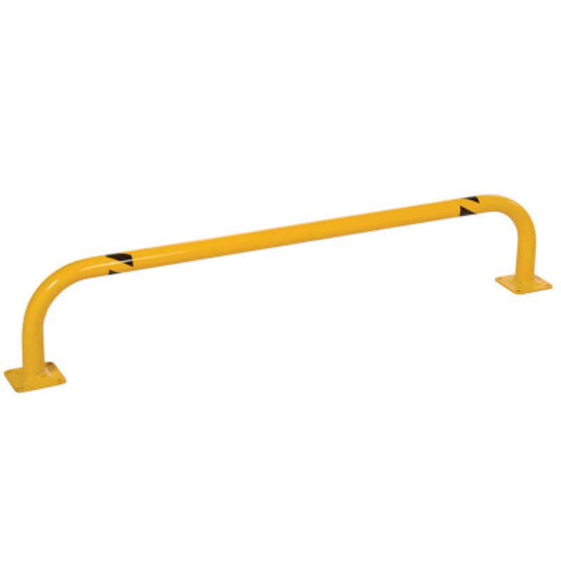 Steel Low Profile Rack Guard Bollard, 48in L, Yellow