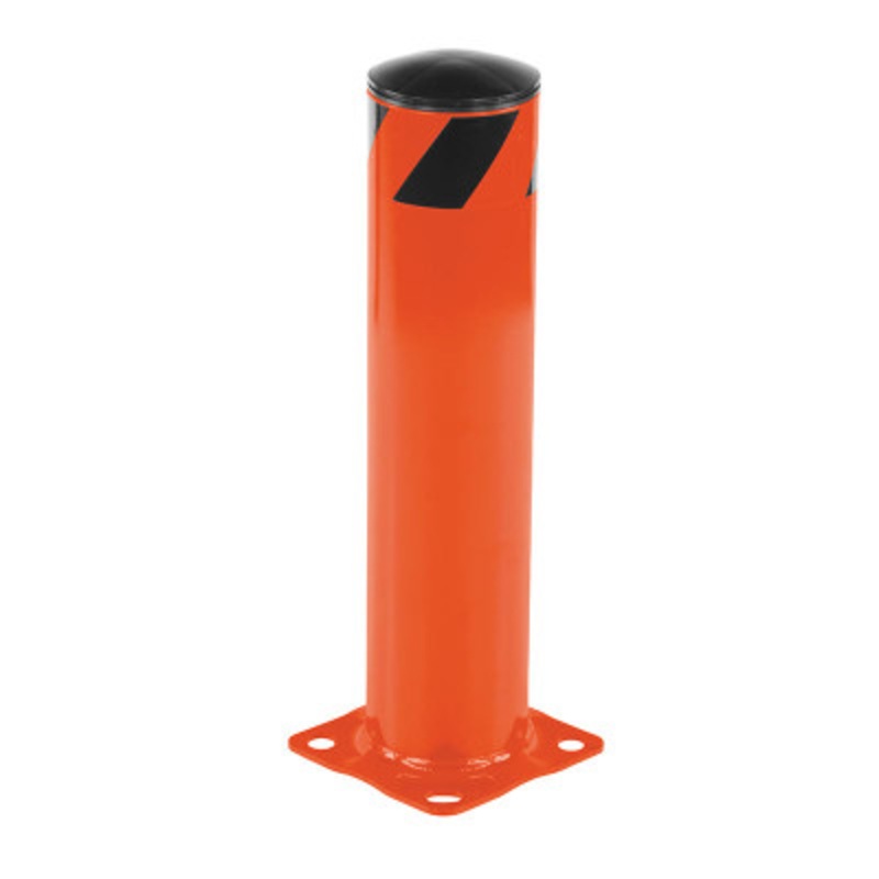 Steel Pipe Safety Bollard, 36in x 5-1/2in, Orange
