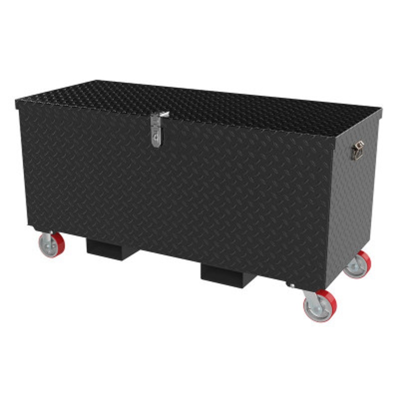 Tread Plate Toolbox, Casters and Fork Pockets 30 x 60in, 3,000lb