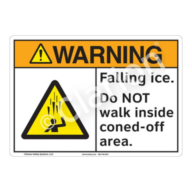 Warning Falling Ice Sign (F1276-)