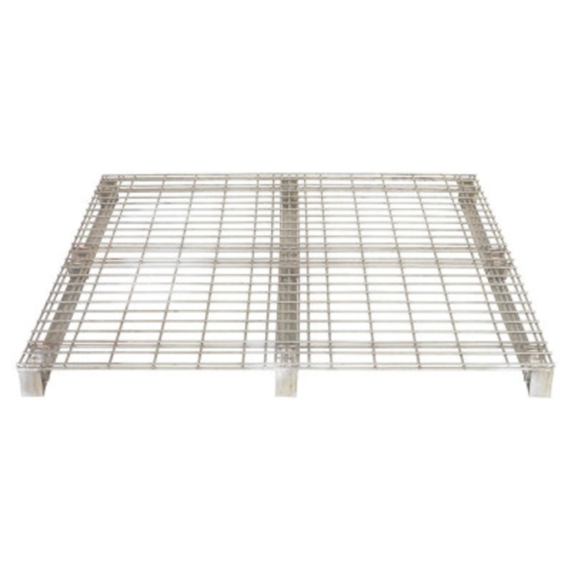 Welded Wire Pallet 48in x 48in, 4,000 lb., Gray