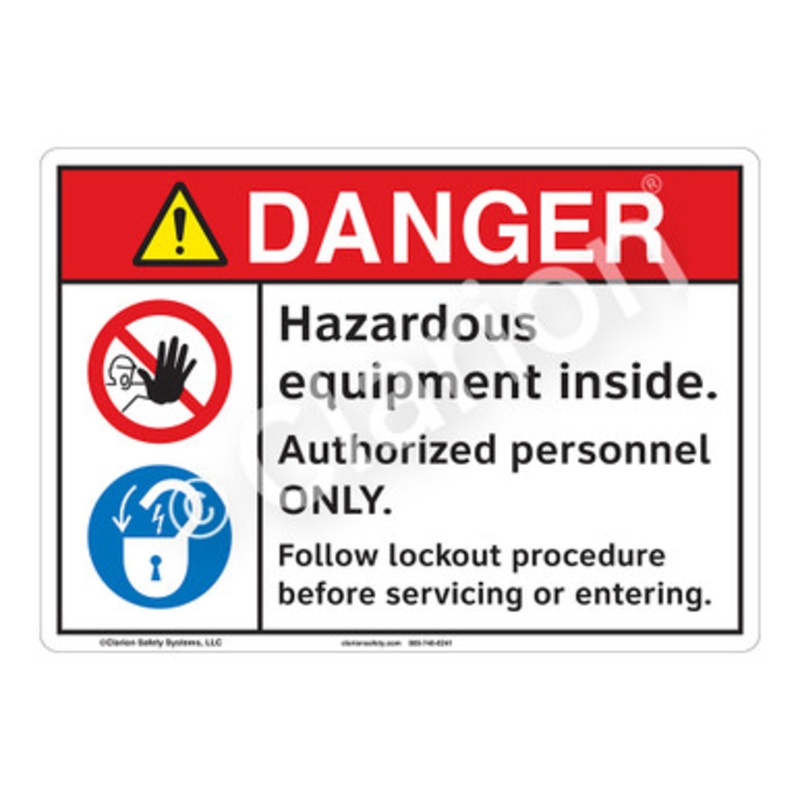 Danger Hazardous Equipment Sign (F1240-)