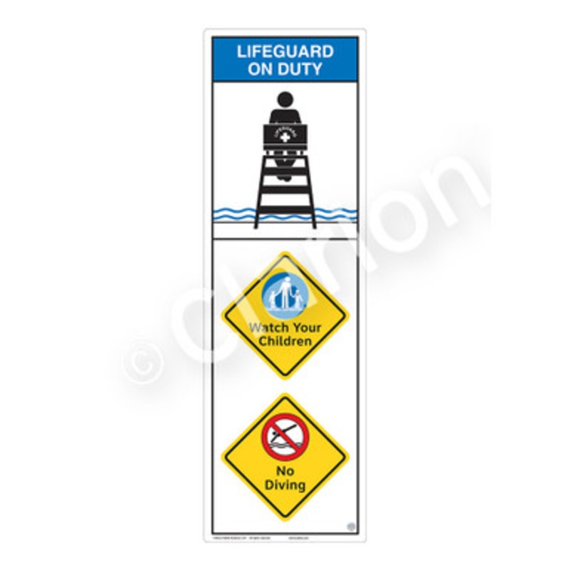 Lifeguard on Duty Watch Your Children Sign (WSS2310-e)