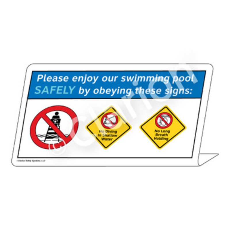 No Diving No Long Breath Holding Sign (WSS1748-e)