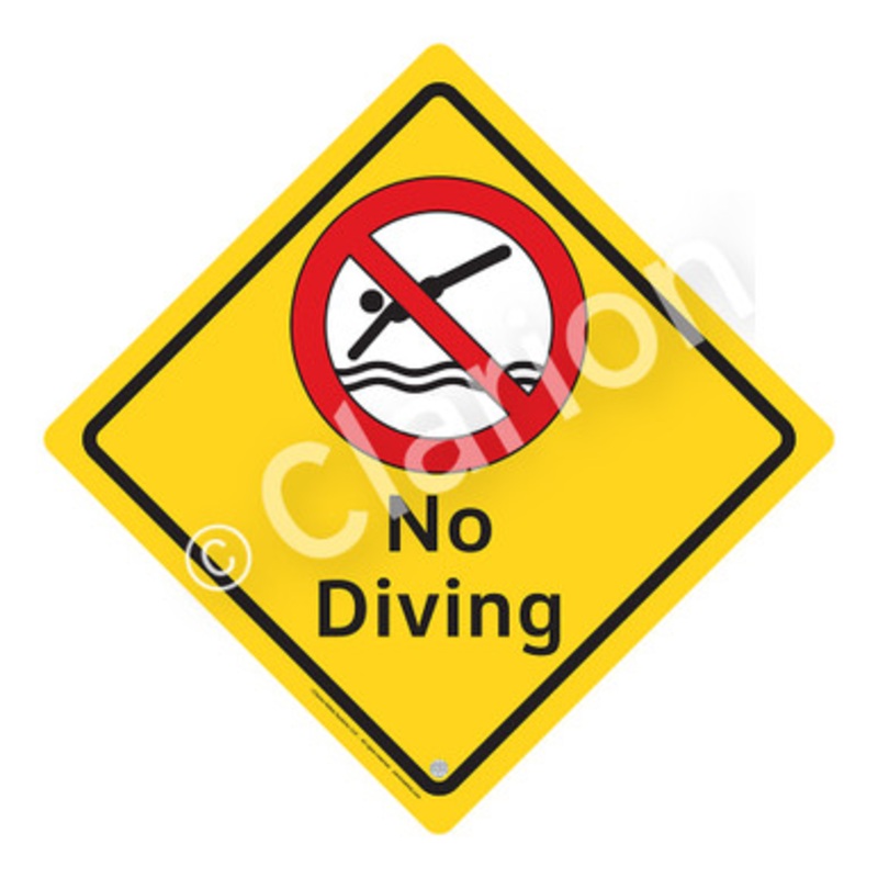 No Diving Sign (WSS2103-e)