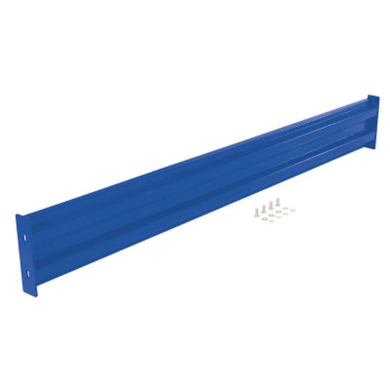 Steel 2 Ribbed Bolt On Style Guard Rail, 114in Length, Blue