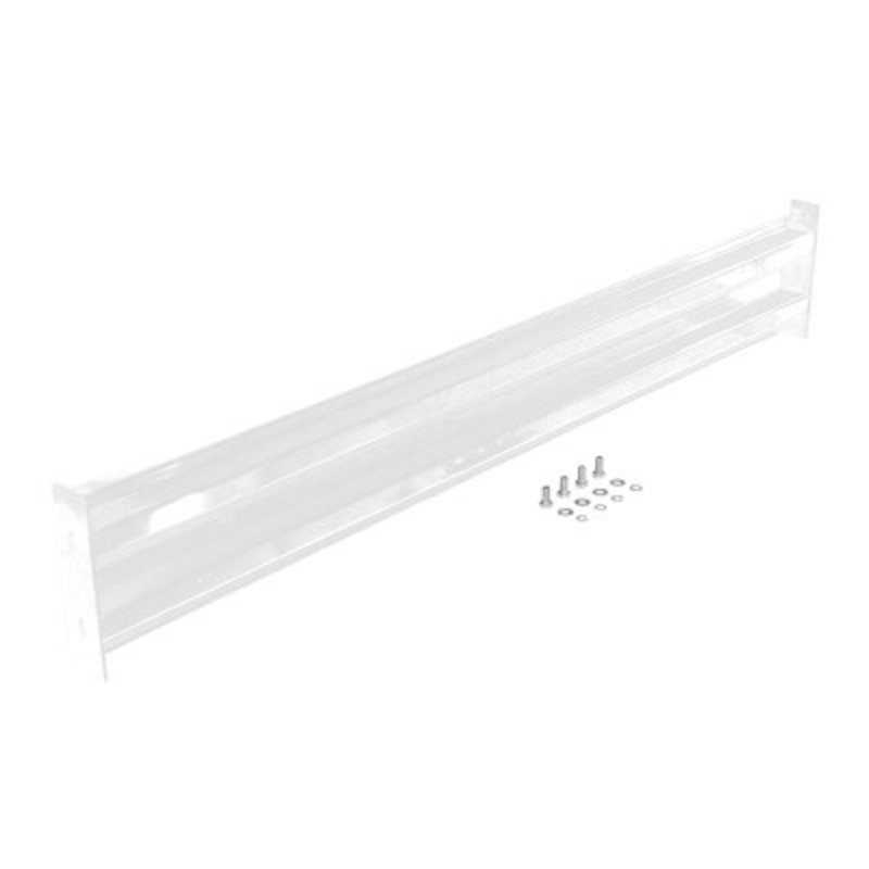 Steel 2 Ribbed Bolt On Style Guard Rail, 66in Length, White