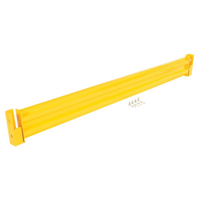 Steel 2-Ribbed Dropin Style Guard Rail, 114in Length, Yellow