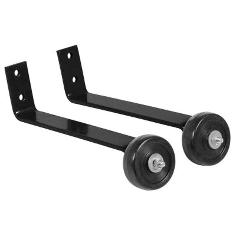 Steel Pipe Railing Barricade Base With Wheels, Black