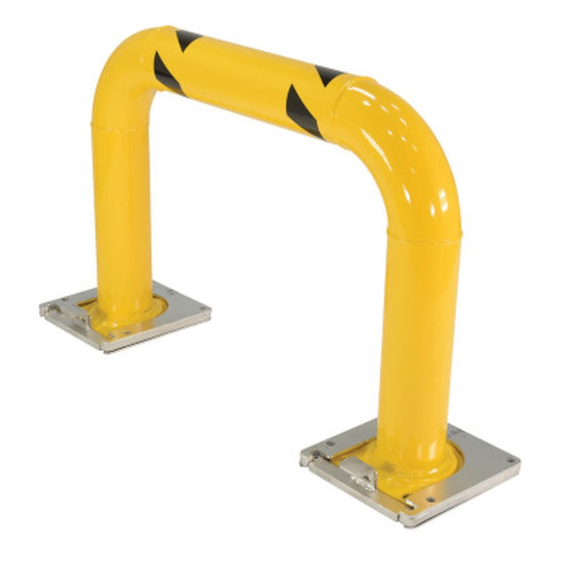 Steel Removable High Profile Rack Guard, 48in x 24in, Yellow