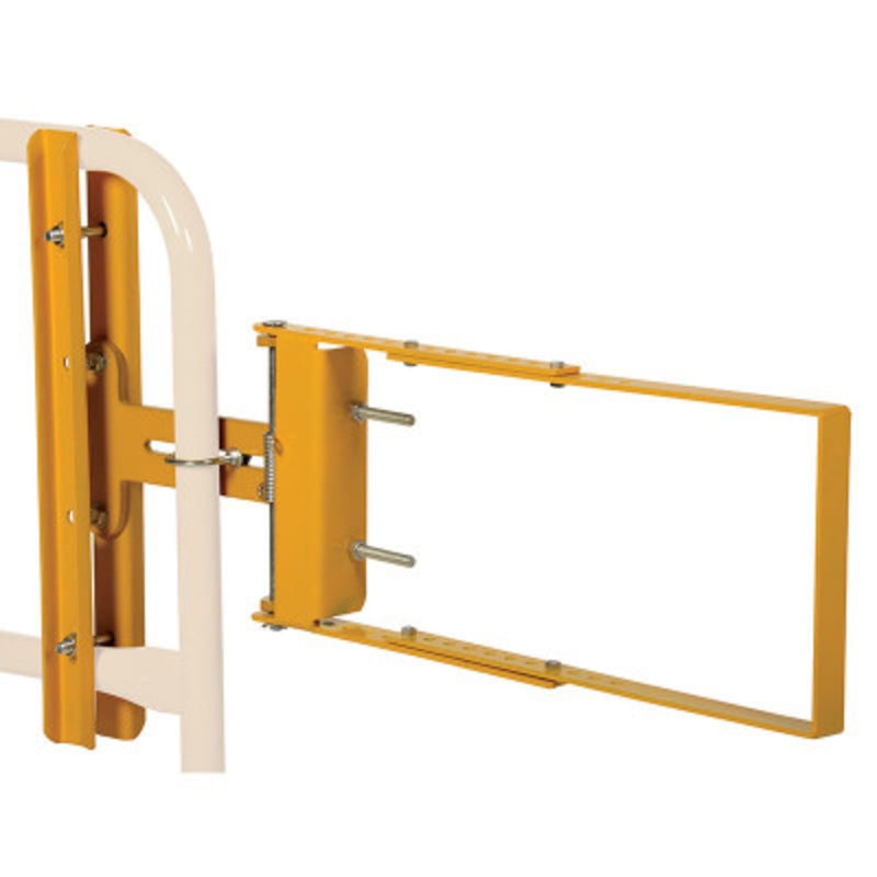 Steel Self-Closing Gate, 24in to 40in Opening, Yellow