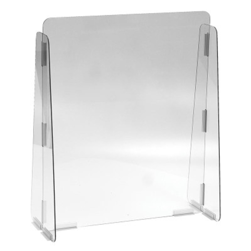 1/4in Cashier Guard, Solid, 23 x 28in, Please Practice Safe Distancing