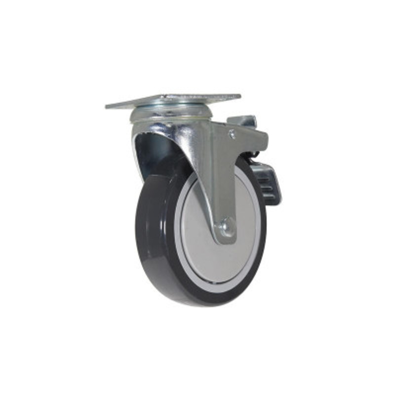 5X1 Polyurethane Swivel W/Total Brake Caster