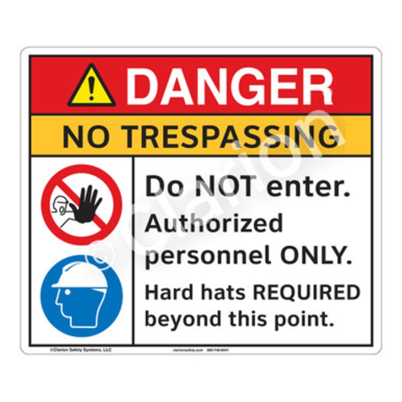 Danger No Trespassing Sign (F1260-)