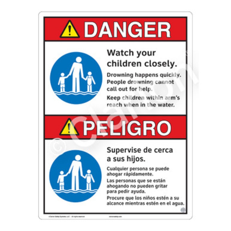 Danger Watch Your Children Sign (WSS3102-b)