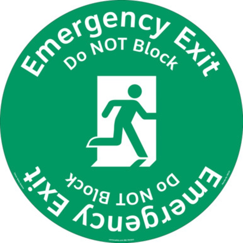 Emergency Exit/Do NOT Block Floor Marker (FM135-)