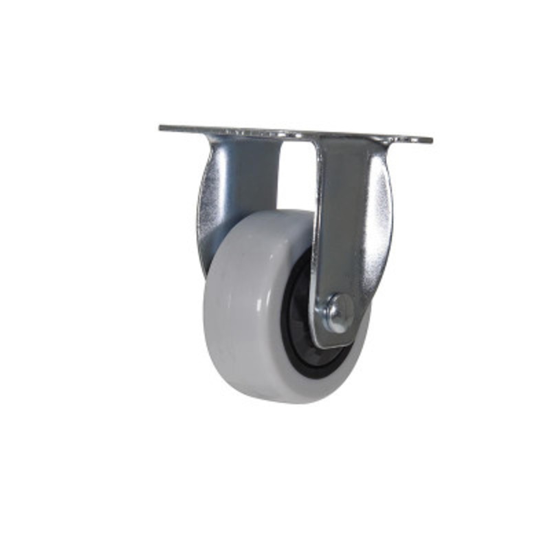 Rigid Caster, 3in x 1in Width 176 lb., Light, Gray/Black