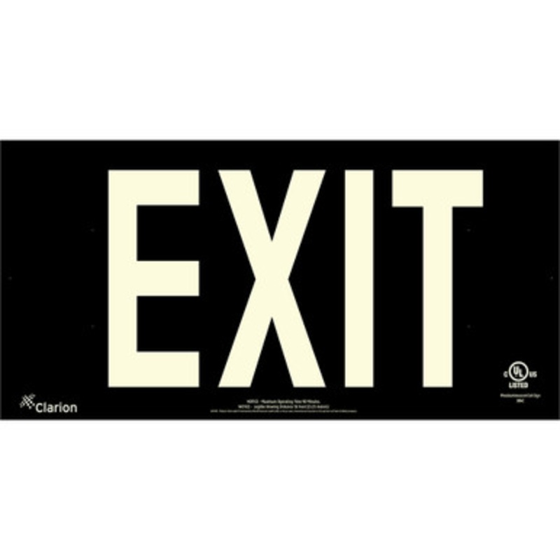 Series 400 UL 924 PVC Exit Sign – Black Background