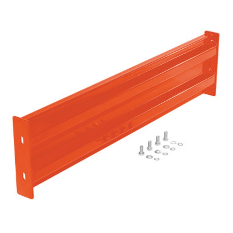Steel 2 Ribbed Bolt On Style Guard Rail, 42in Length, Orange