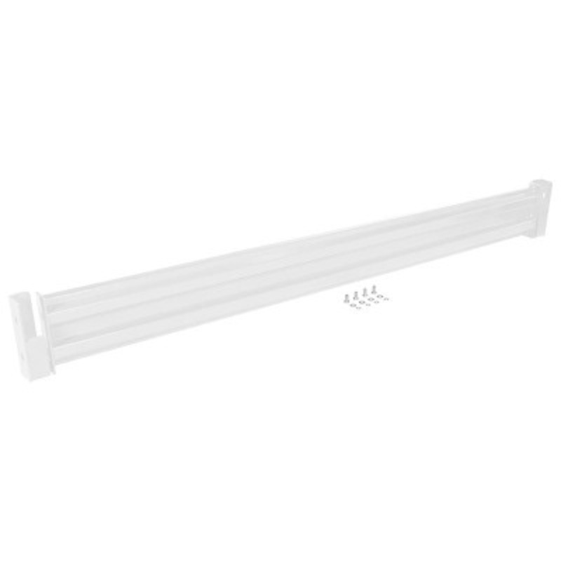Steel 2 Ribbed Dropin Style Guard Rail, 102in Length, White