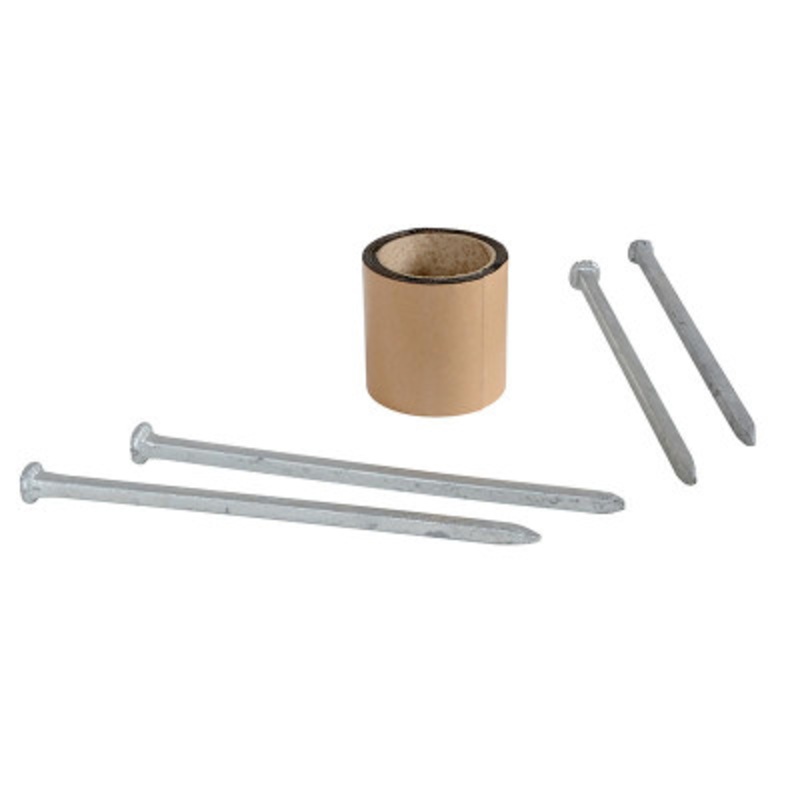 Steel Asphalt Car Stop, Hardware Kit, 4 Pack, Gray