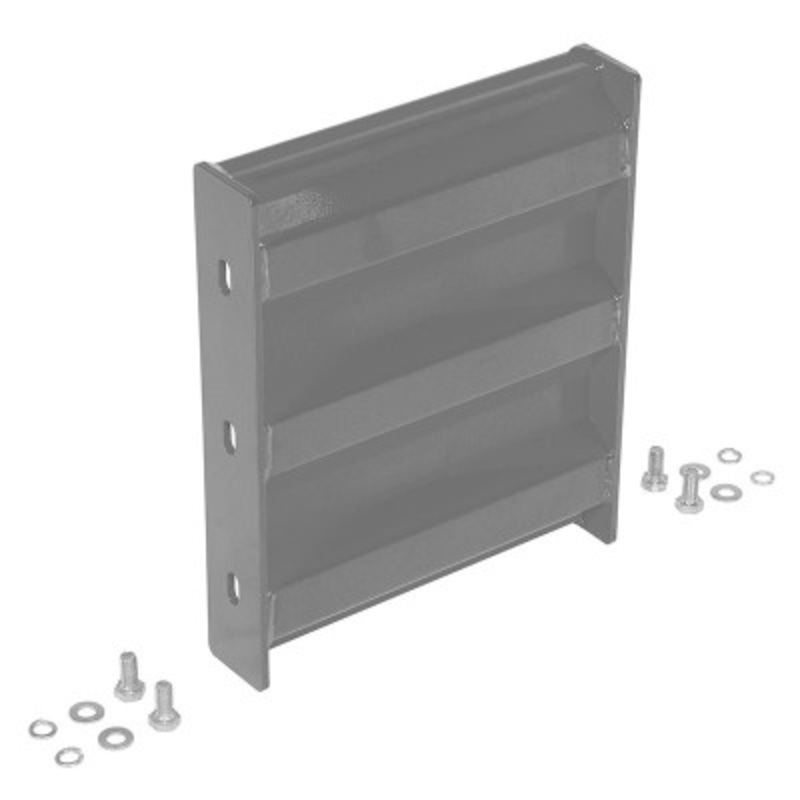Steel Bolt On Style Guard Rail, 12in Length, Gray Semi Gloss