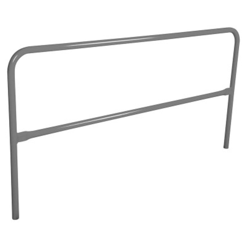 Steel Safety Railing, 7 Ft. Length, Gray Semi Gloss