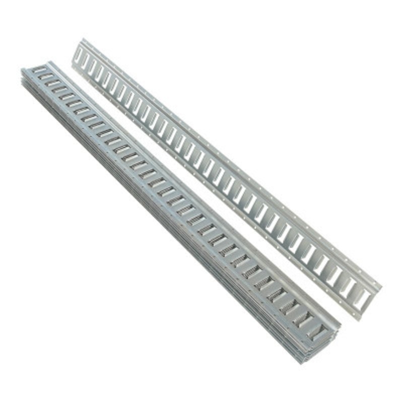 Steel Zinc Plated E-Track, 5 Ft. Length, 10 Pack, Gray