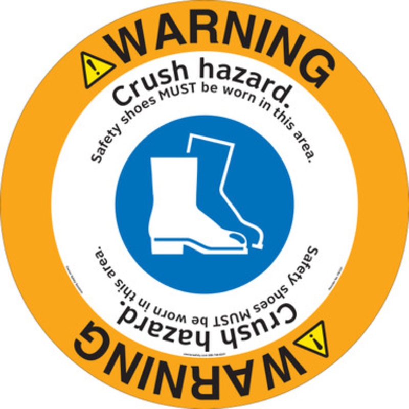 Warning/Crush Hazard Floor Marker (FM123-)