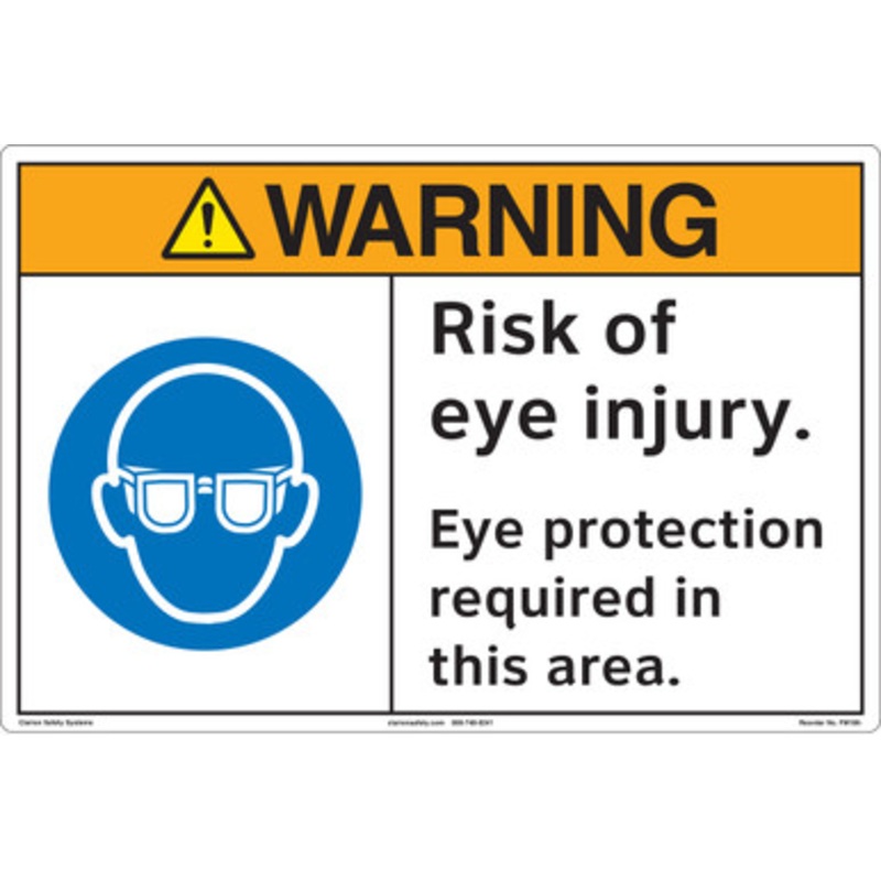 Warning/Risk of eye injury Floor Marker (FM186-)