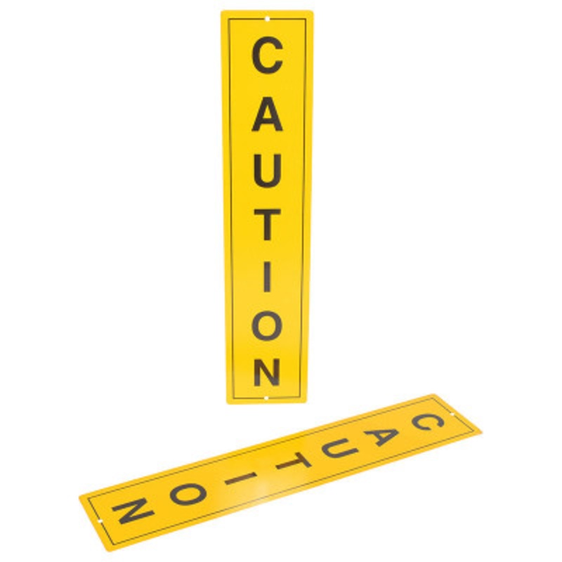 Aluminum Dock Safety Reflective Stripes, 28in High, Yellow