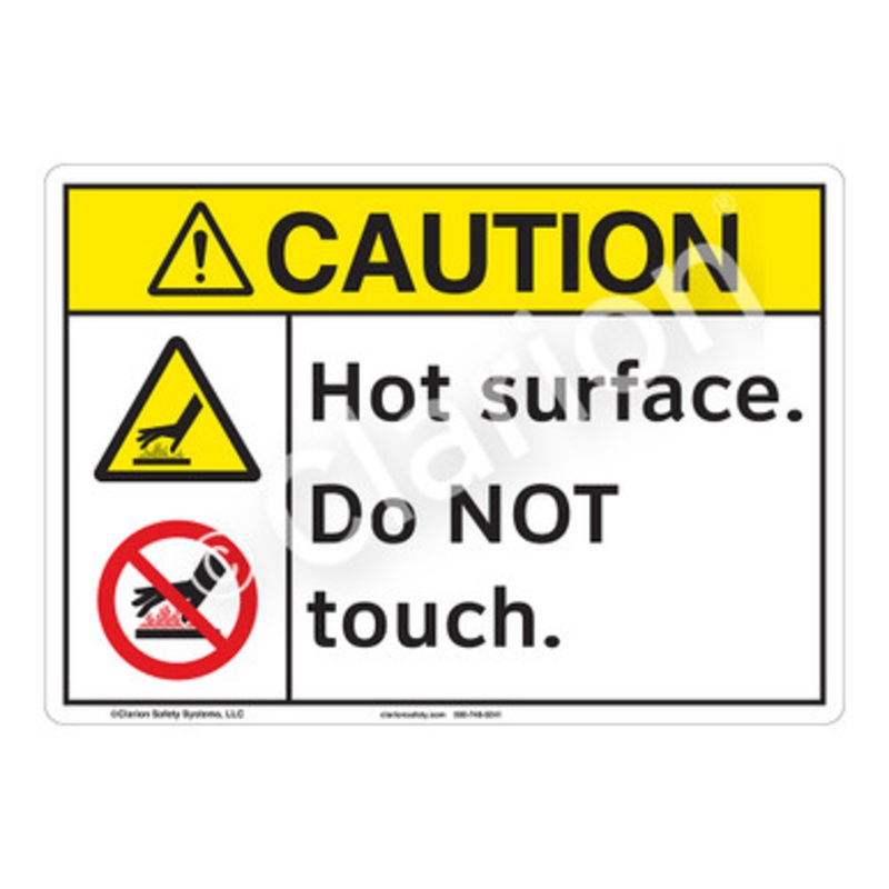 Caution Hot Surface Sign (F1176-)