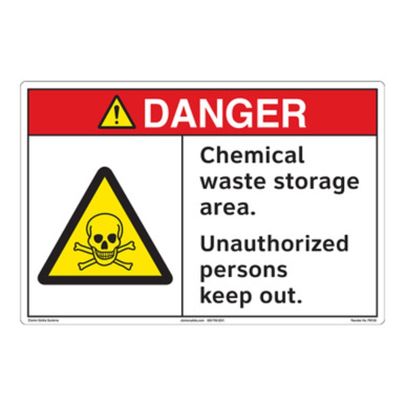 Danger/Chemical Waste Storage Area Floor Marker (FM108-)