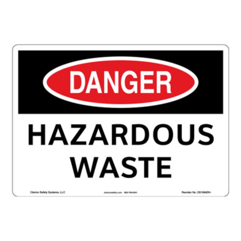 Danger/Hazardous Waste Sign (OS1094DH-)