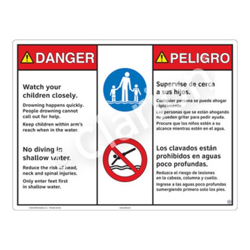 Danger Watch Your Children Sign (WSS3207-b)