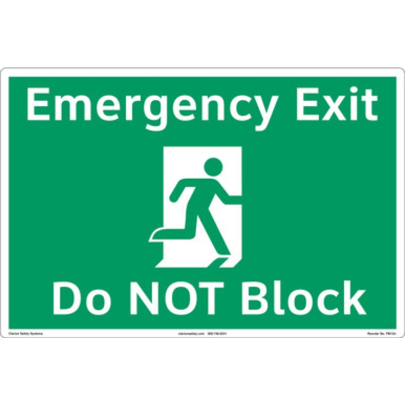 Emergency Exit/Do NOT Block Floor Marker (FM134-)