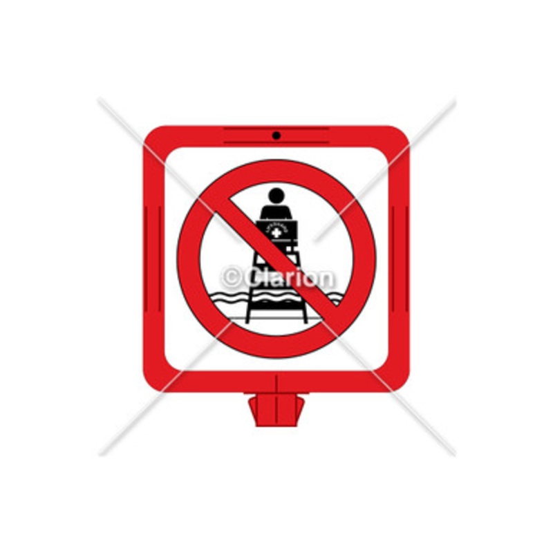 No Lifeguard on Duty Sign (WSS1601-f)