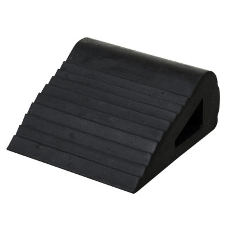 Rubber Triangular Wedge 6-1/2in x 6in x 3in, Black