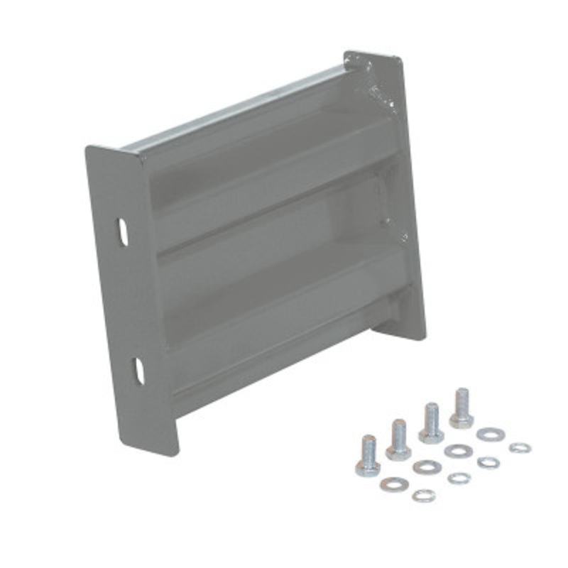 Steel Bolt On Style Guard Rail, 6in Length, Gray Semi Gloss
